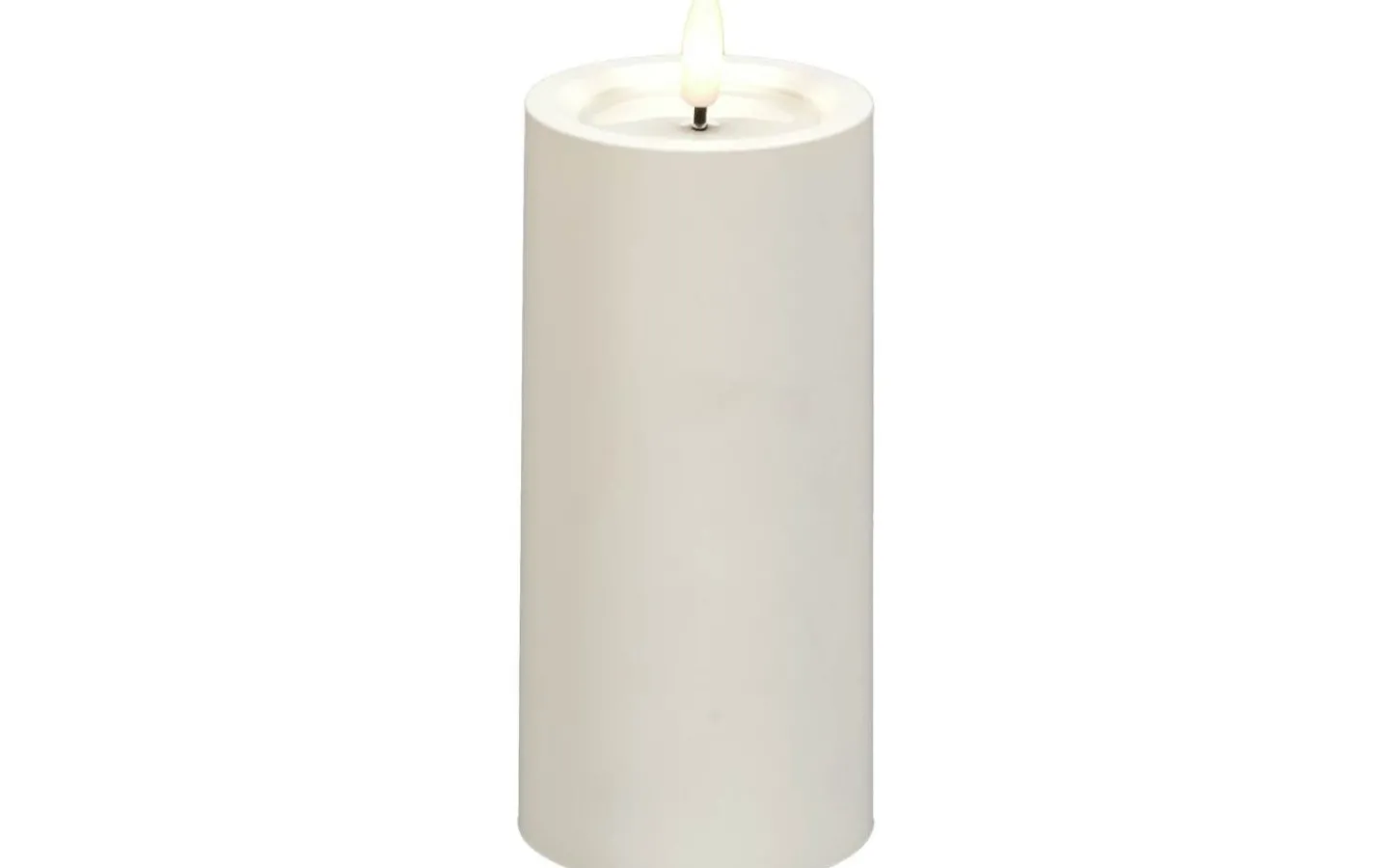 Blockljus Utomhus|Blockljus Utomhus<Konstsmide Iskrona Blockljus 15cm Matt vit IP44