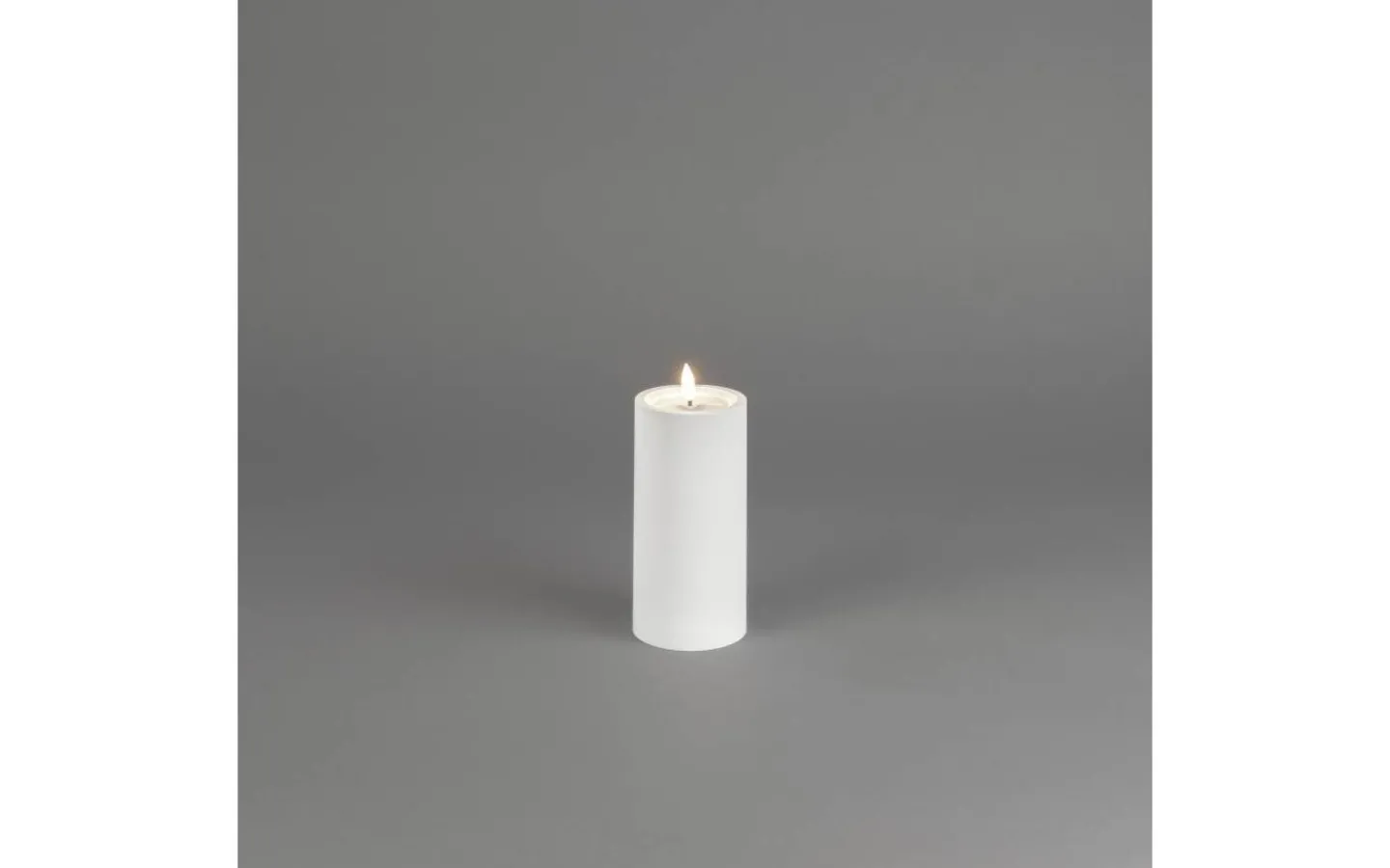 Blockljus Utomhus|Blockljus Utomhus<Konstsmide Iskrona Blockljus 15cm Matt vit IP44