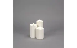 Blockljus Utomhus|Blockljus Utomhus<Konstsmide Iskrona Blockljus 15cm Matt vit IP44