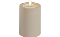 Iskrona Blockljus 10cm Matt beige IP44