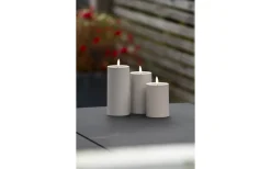 Iskrona Blockljus 10cm Matt beige IP44