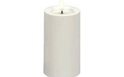 Blockljus Utomhus|Blockljus Utomhus<Konstsmide Iskrona Blockljus 12cm Matt vit IP44