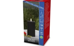 Konstsmide Iskrona Blockljus 12cm Matt svart IP44* Blockljus Utomhus|Blockljus Utomhus