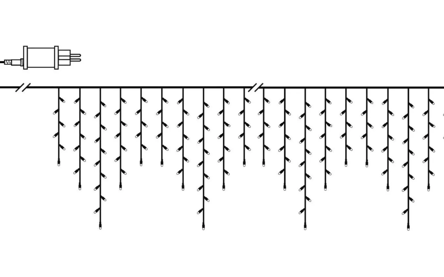 Star Trading Istappsslinga Crispy Ice White 24x0,5m 960LED IP44* Crispy Ice White Ljusslingor (3000K)