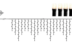 Ljusgardiner Och Istappsslingor|Ljusslingor Utomhus<Star Trading Istappsslinga Crispy Ice White 12x0,5m 480LED IP44