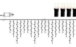 Ljusgardiner Och Istappsslingor|Crispy Ice White Ljusslingor (3000K)<Star Trading Istappsslinga Crispy Ice White 6x0,5m Svart IP44