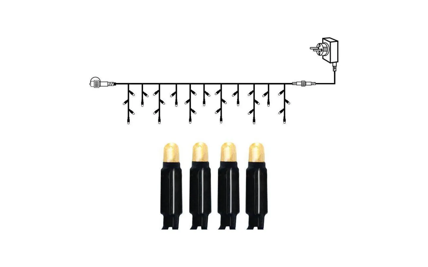 System 24 Startrading<Star Trading Istappsslinga System 24 START 3x0,4m Varmvit LED