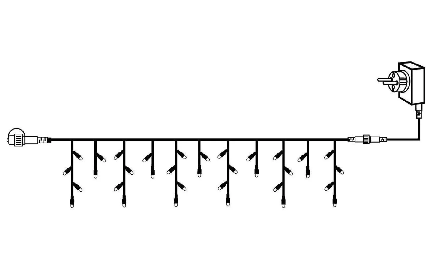 System 24 Startrading<Star Trading Istappsslinga System 24 START 3x0,4m Varmvit LED