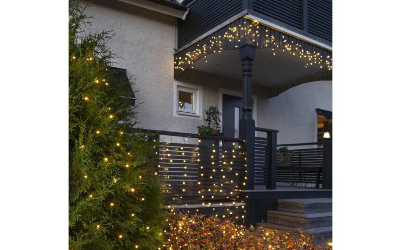 Istappsslinga System Decor 3x1m Varmvit Svart Kabel