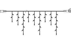 Istappsslinga System Decor 3x1m Varmvit Svart Kabel