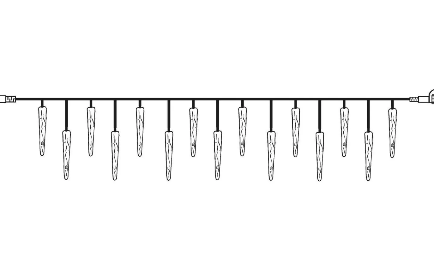 Star Trading Istappsslinga System Decor 5x0,25m Varmvit Svart Kabel* System Decor Startrading