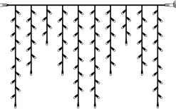 Star Trading Istappsslinga System LED 2x1m Kallvit Svart Kabel* System Led Startrading