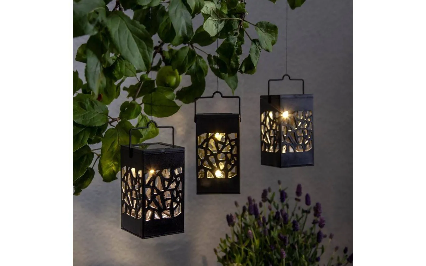 Star Trading Izola Mini Solcellslampa 3-pack Svart* Solcellslampor Dekoration|Solcellslampor Vägg