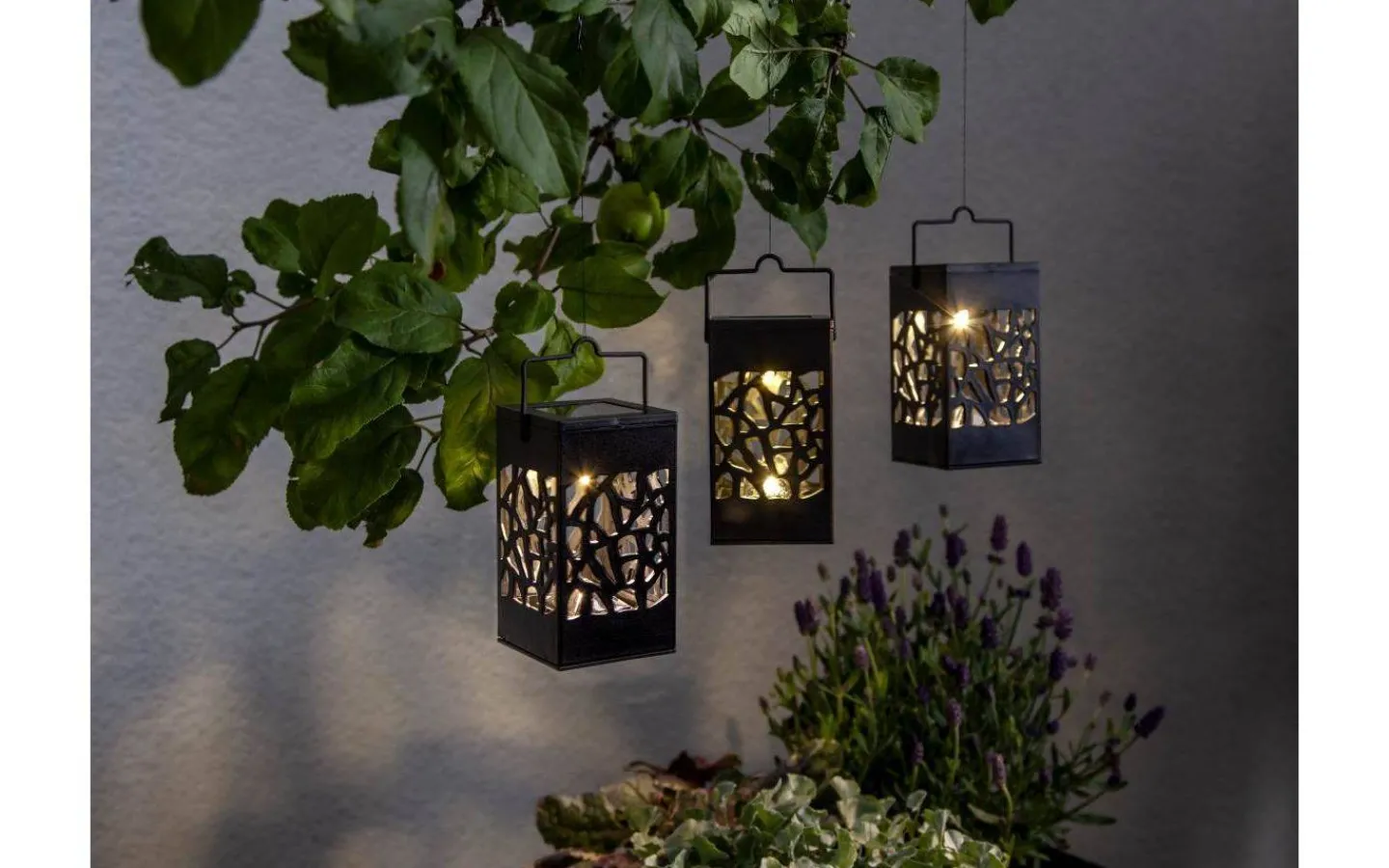 Star Trading Izola Mini Solcellslampa 3-pack Svart* Solcellslampor Dekoration|Solcellslampor Vägg