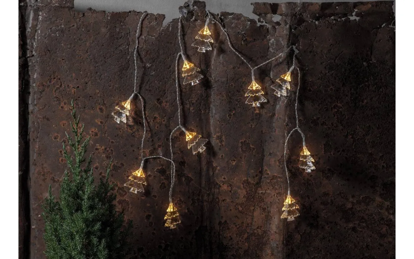 Batterislingor|Batterislingor Inomhus<Star Trading Izy Batteridriven Ljusslinga 13,5m Transparent Julgran Inomhus