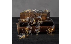 Star Trading Izy Batteridriven Ljusslinga 13,5m Transparent Renar Inomhus* Batterislingor|Batteri Julpynt Inomhus