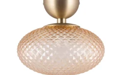 Globen Lighting Jackson Plafond 28cm E27 Amber/Borstad Mässing* Hall & Trappa|Plafonder