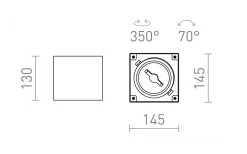 Takspot Med 1 Lampa<Rendl James I Takspotlight 15cm LED 15W 3000K Matt Vit