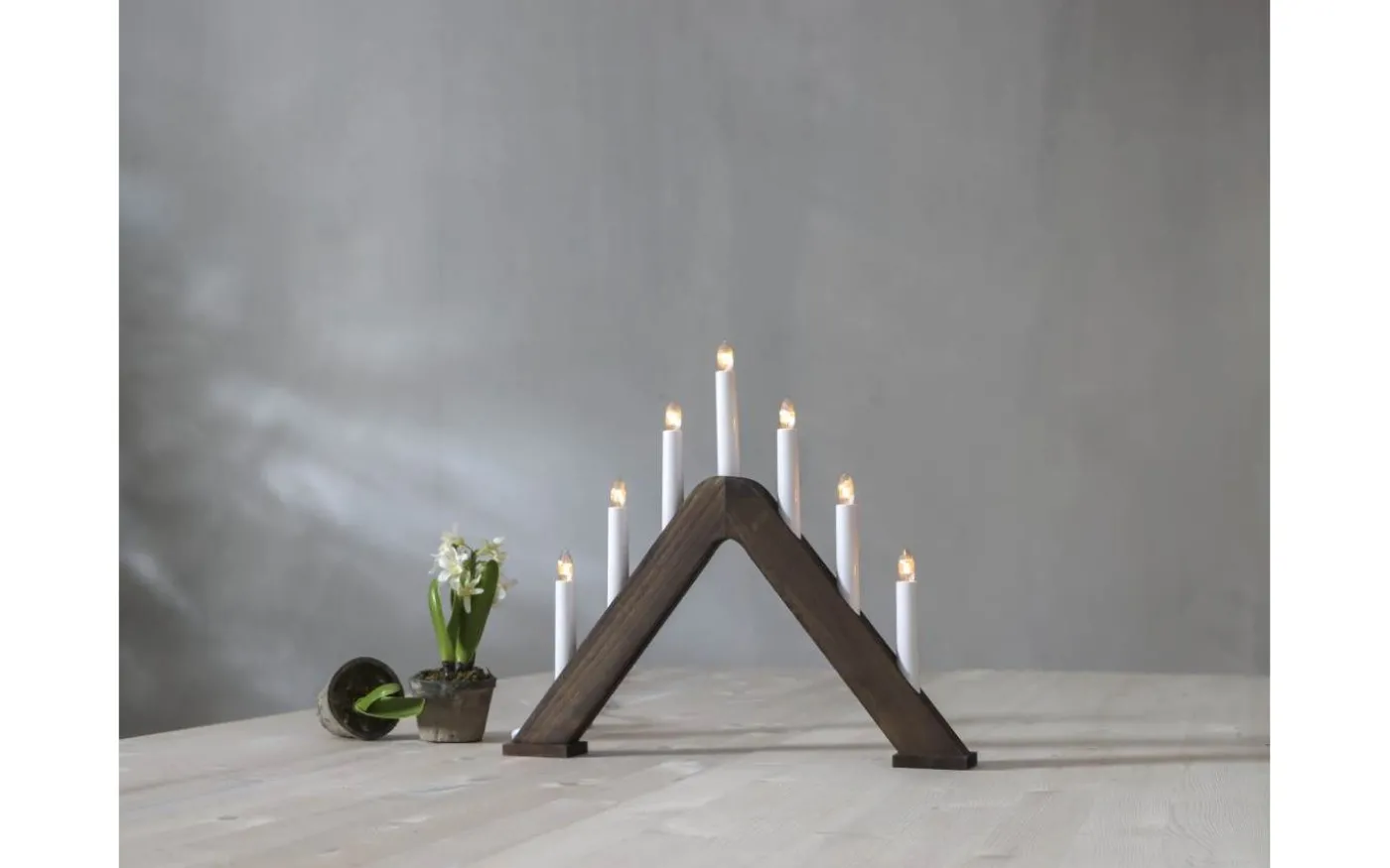 Jarve Adventsljusstake Brun 36cm