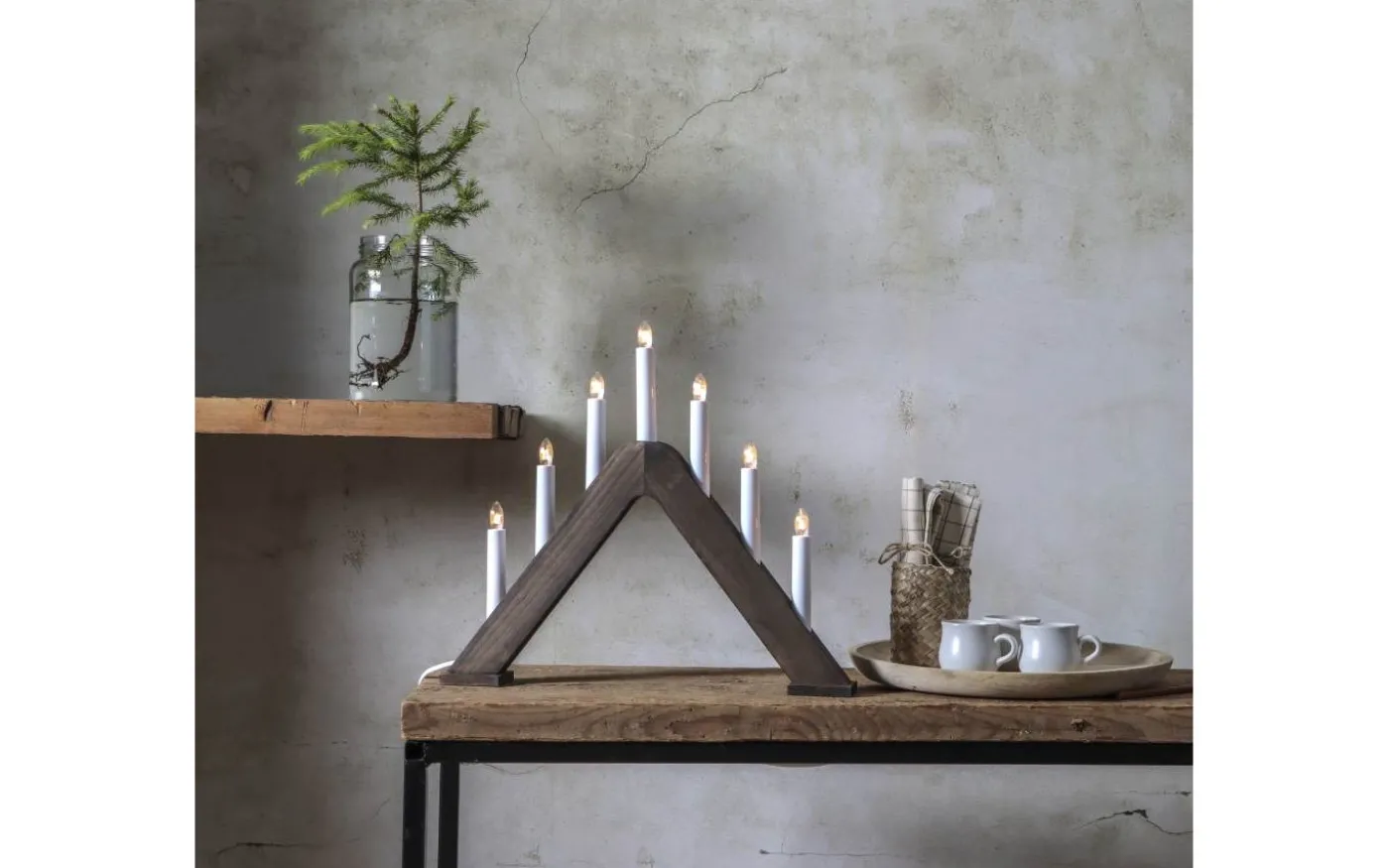 Jarve Adventsljusstake Brun 36cm