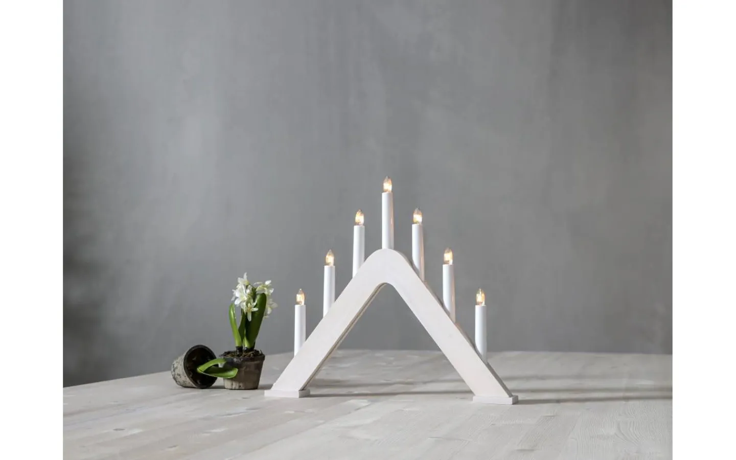 Star Trading Jarve Adventsljusstake Vit 36cm* Adventsljusstakar 31-60 Cm