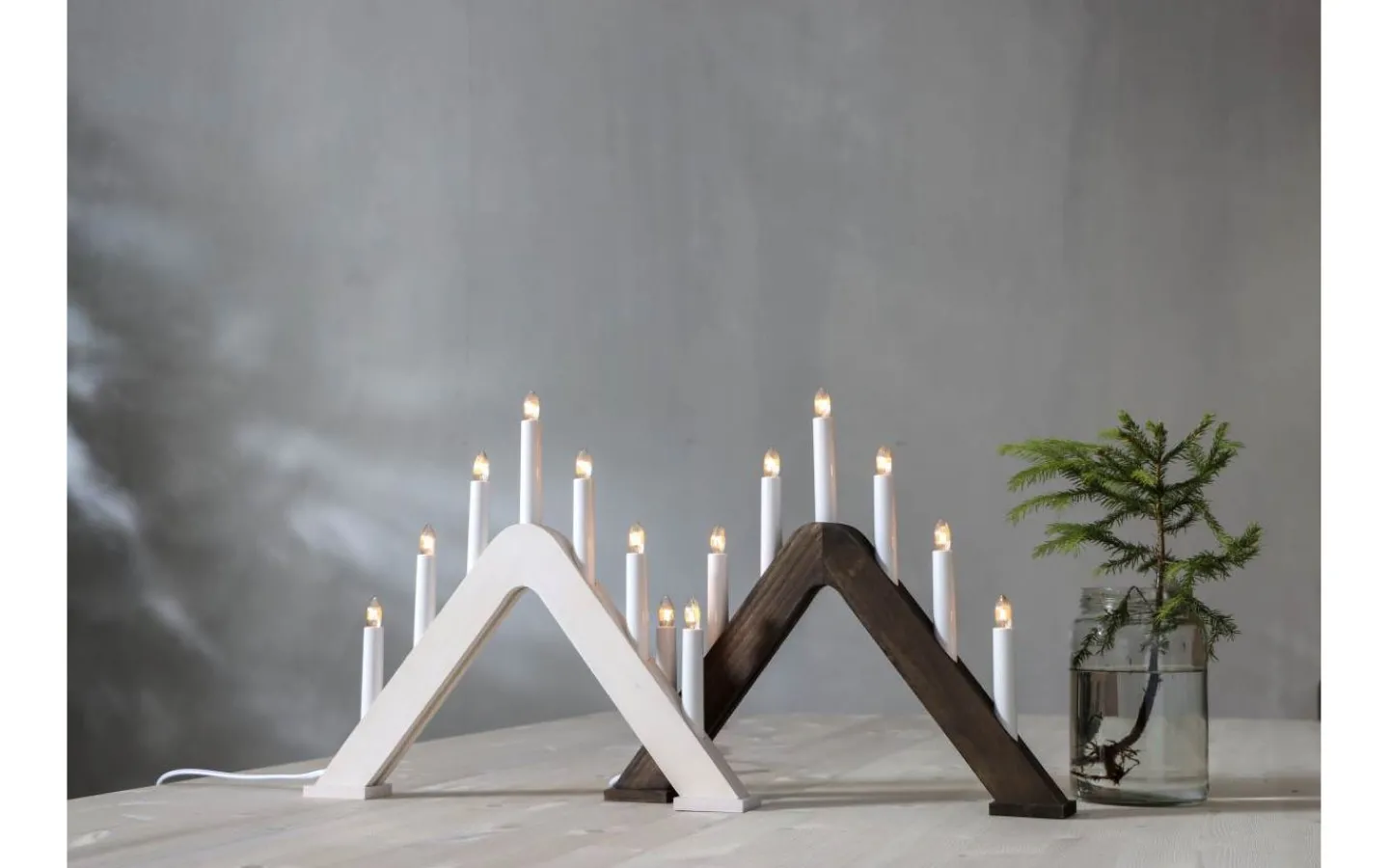 Star Trading Jarve Adventsljusstake Vit 36cm* Adventsljusstakar 31-60 Cm