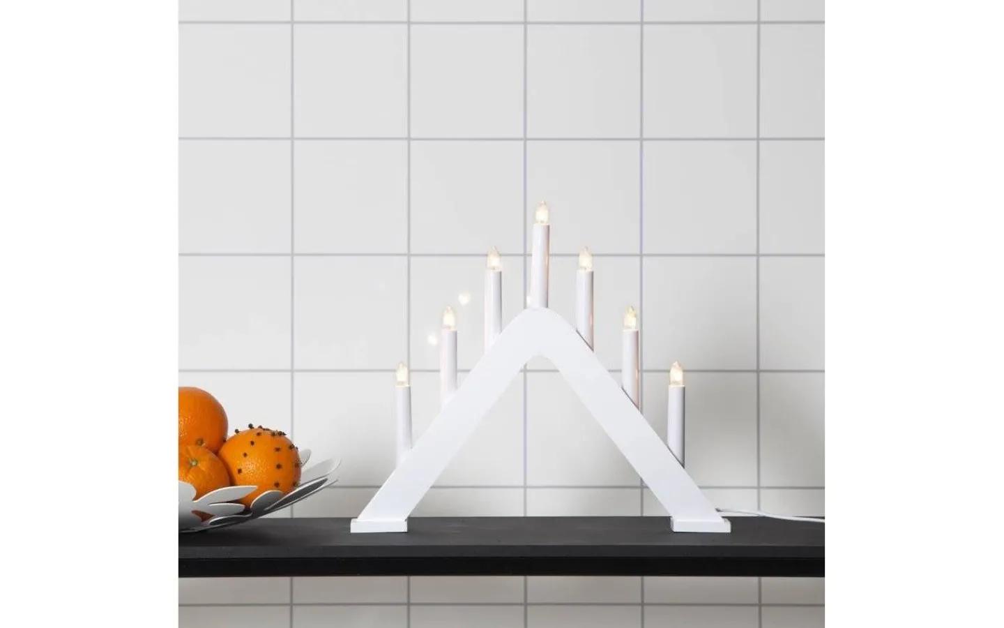 Star Trading Jarve Adventsljusstake Vit 36cm* Adventsljusstakar 31-60 Cm|Visa Alla Adventsljusstakar
