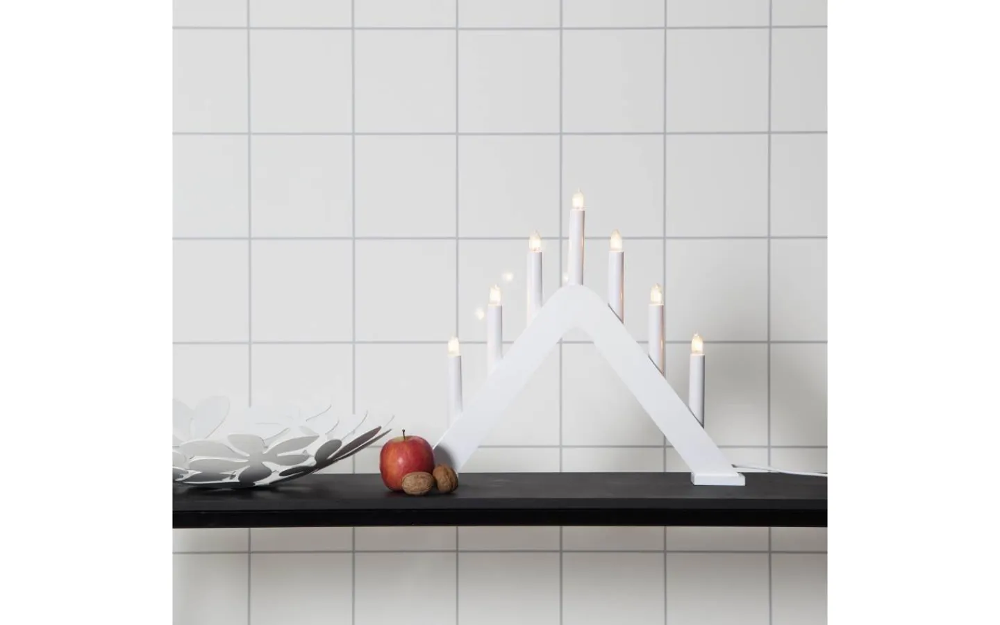 Star Trading Jarve Adventsljusstake Vit 36cm* Adventsljusstakar 31-60 Cm|Visa Alla Adventsljusstakar