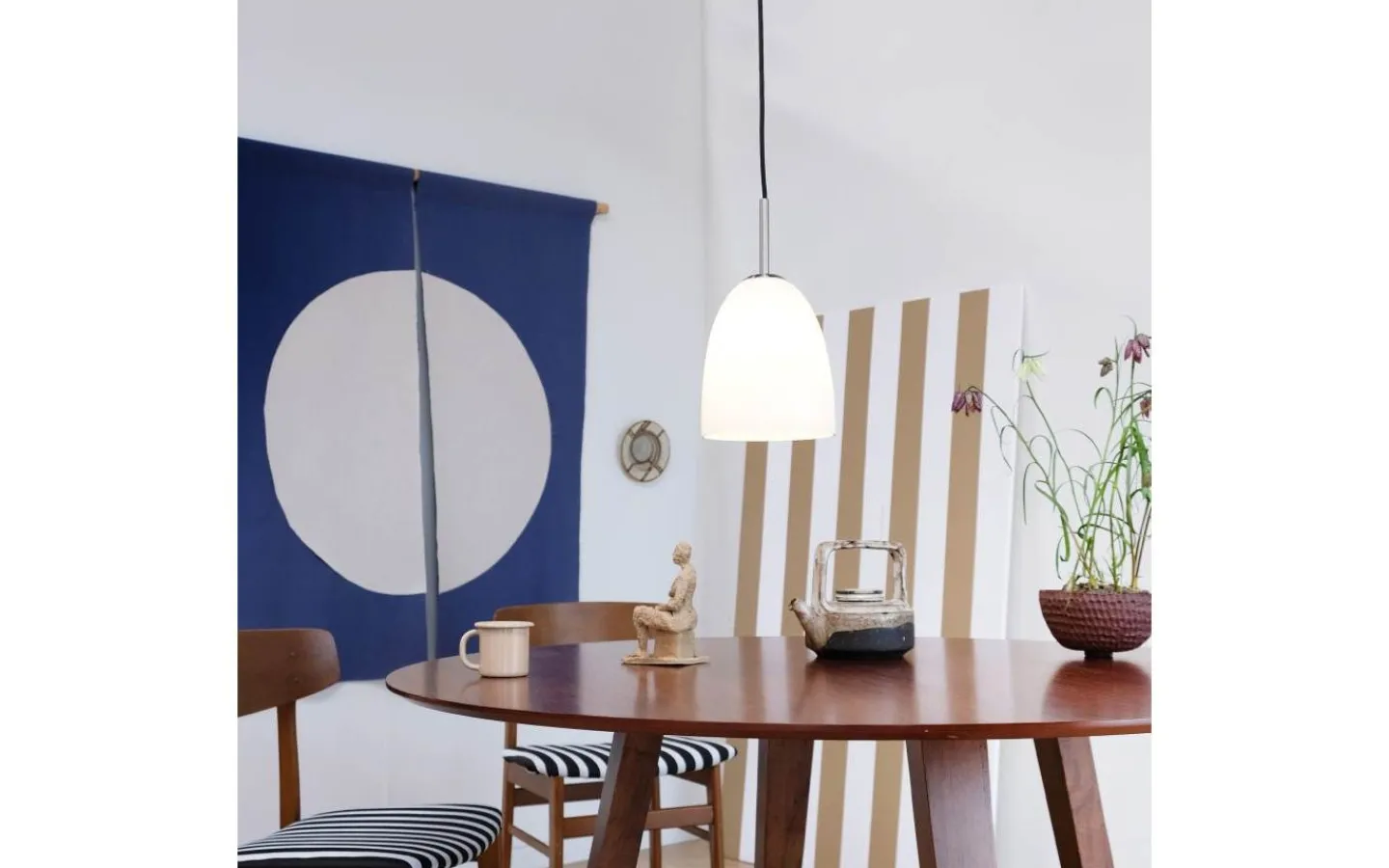 Dyberg Larsen Jazz Fönsterlampa 18cm Opal/Borstad Stål* Fönsterlampor