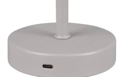 Uppladdningsbara Lampor Inomhus|Bordslampor<Reality Jeff Bordslampa LED grå uppladdningsbar