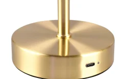 Uppladdningsbara Lampor Inomhus|Bordslampor<Reality Jeff Bordslampa LED matt mässing uppladdningsbar