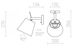 Rendl Jersey Vägglampa Vit/Krom E27* Läslampor
