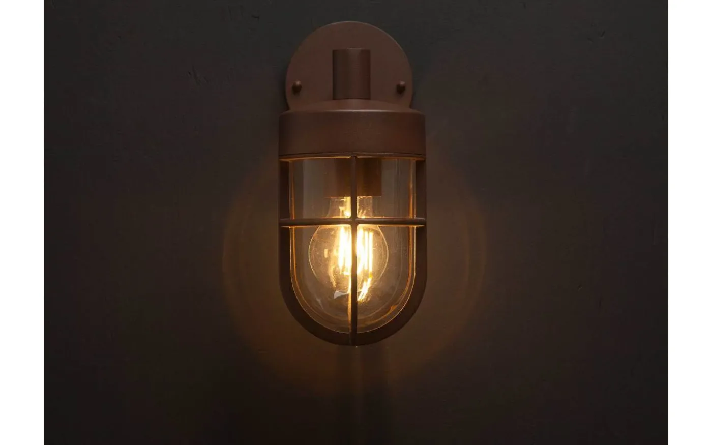 Jimmy Vägglampa E27 Corten IP44