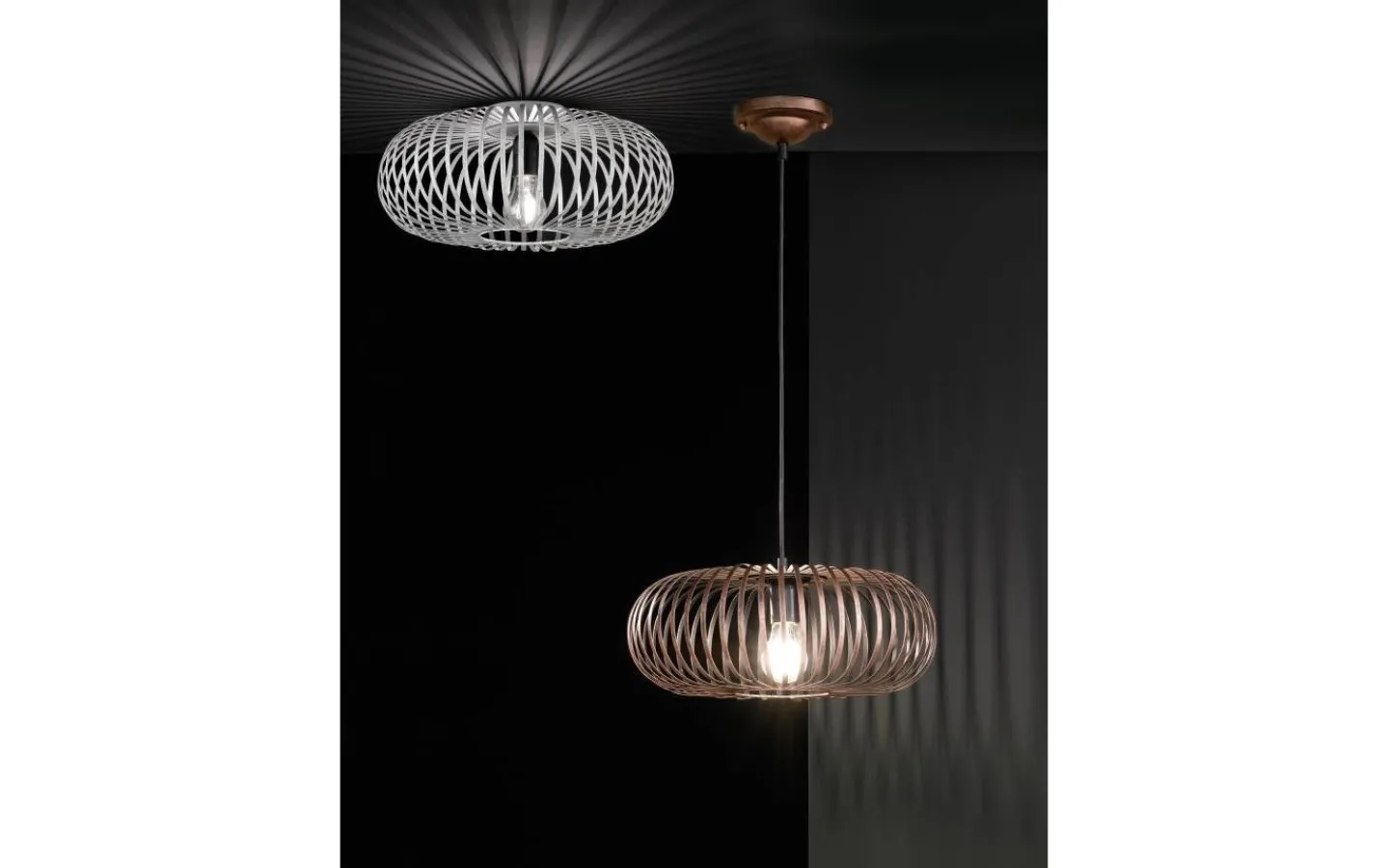 Trio Lighting Johann Plafond 40cm E27 antikkoppar* Plafonder