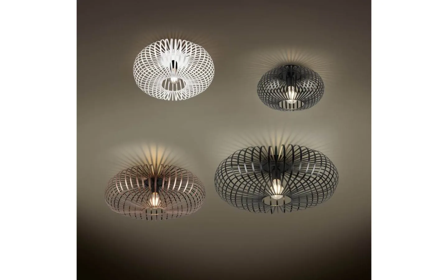 Trio Lighting Johann Plafond 40cm E27 antikkoppar* Plafonder