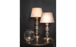 Aneta Johanna Bordslampa 30cm Antik/Vit* Bordslampor