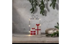 Star Trading Jolly Julklapp Inomhusdekoration 28cm Röd* Batteri Julpynt Inomhus