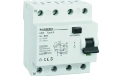 Malmbergs Jordfelsbrytare, B-typ, 63A, 4-polig, 30mA* Normkomponenter
