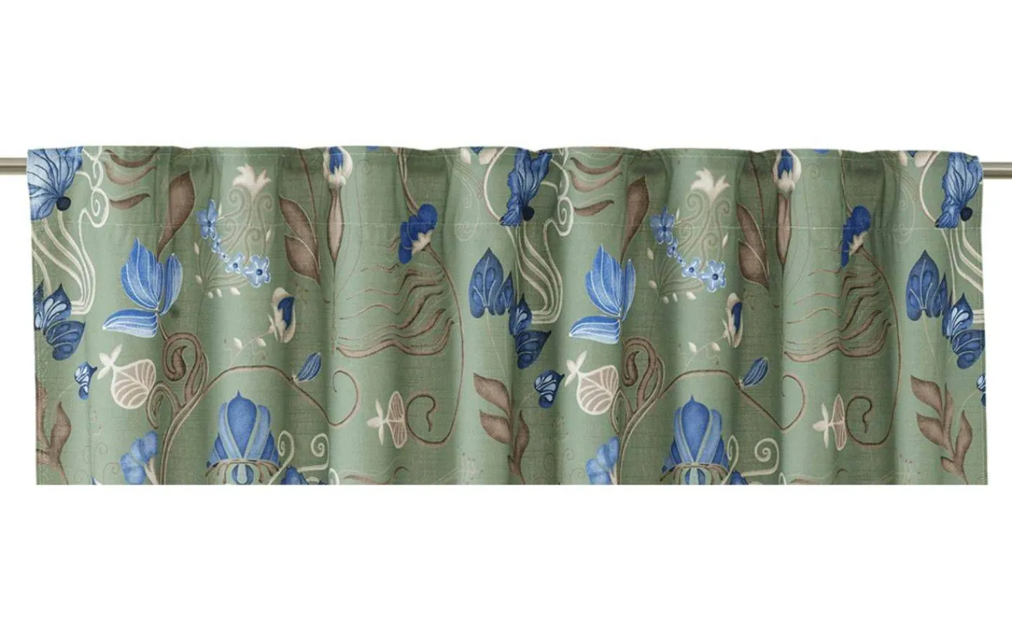 Svanefors José Gardinkappa Bomullstyg Metervara Grön 140cm* Gardinkappa Metervara