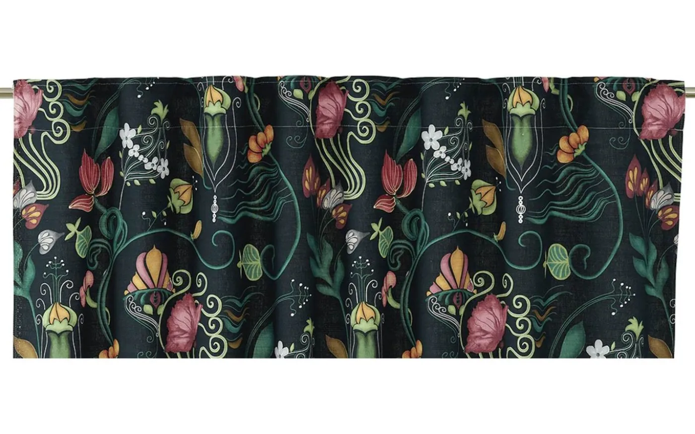 José Gardinkappa Bomullstyg Metervara Svart 140cm