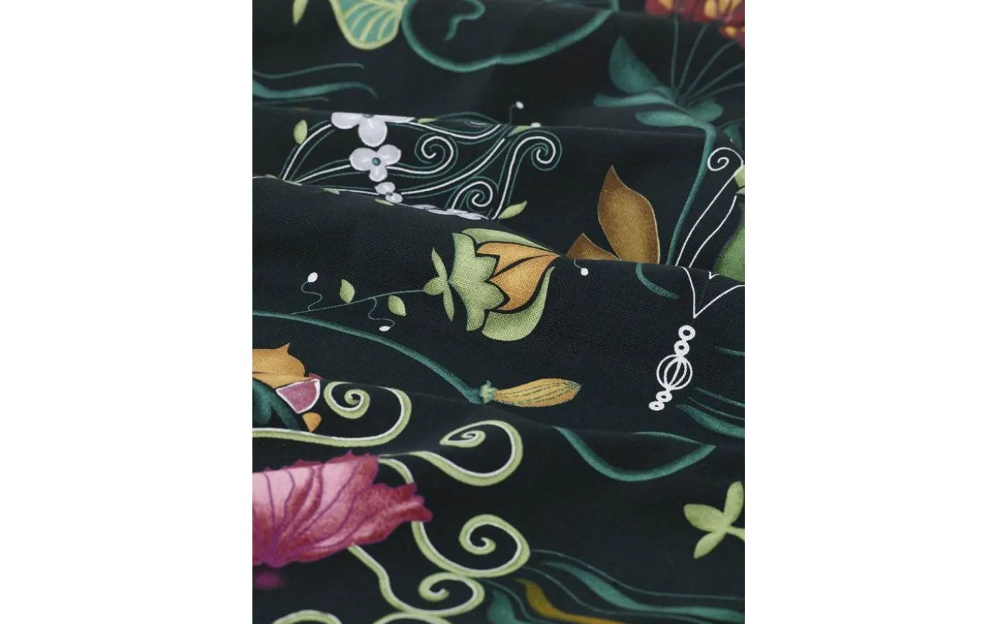 José Gardinkappa Bomullstyg Metervara Svart 140cm