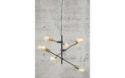 Josefine Taklampa E27 Svart/ Mässing