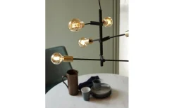 Josefine Taklampa E27 Svart/ Mässing