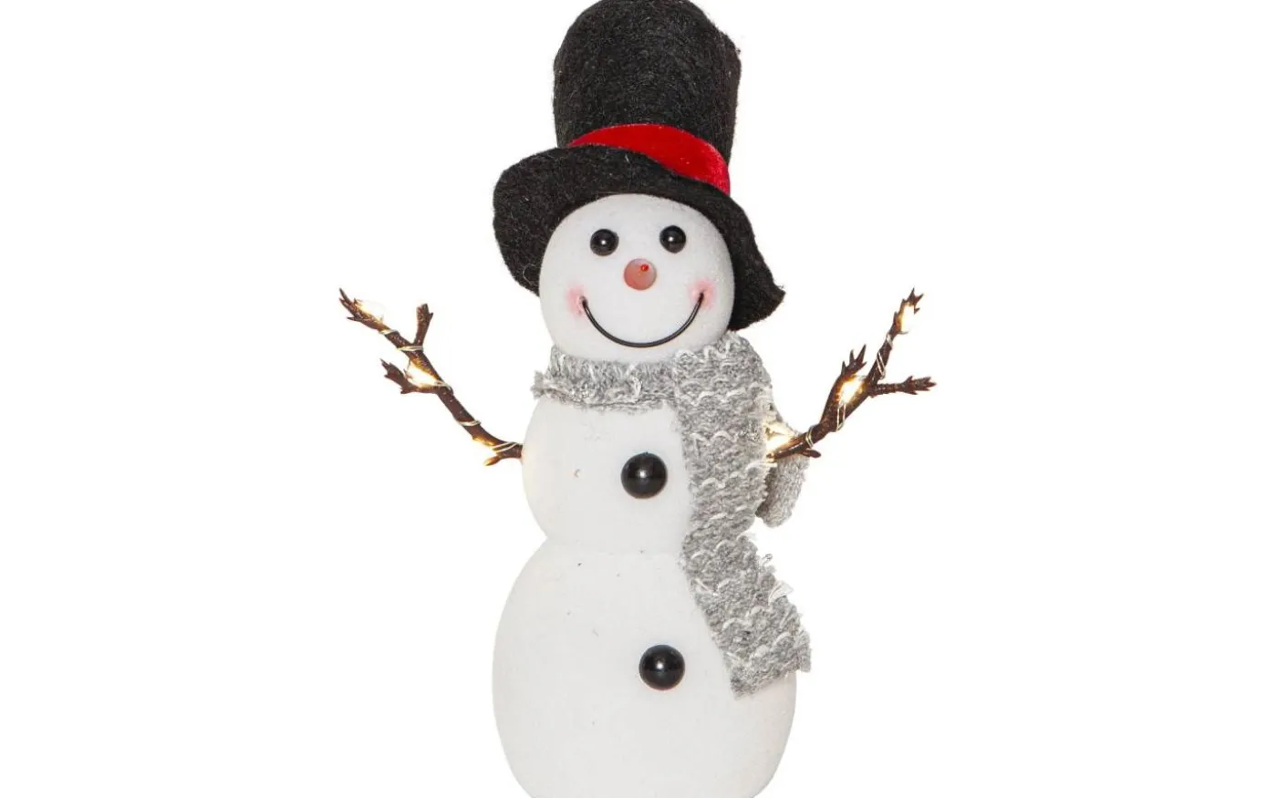 Joylight Batteridriven Snögubbe 16cm Vit