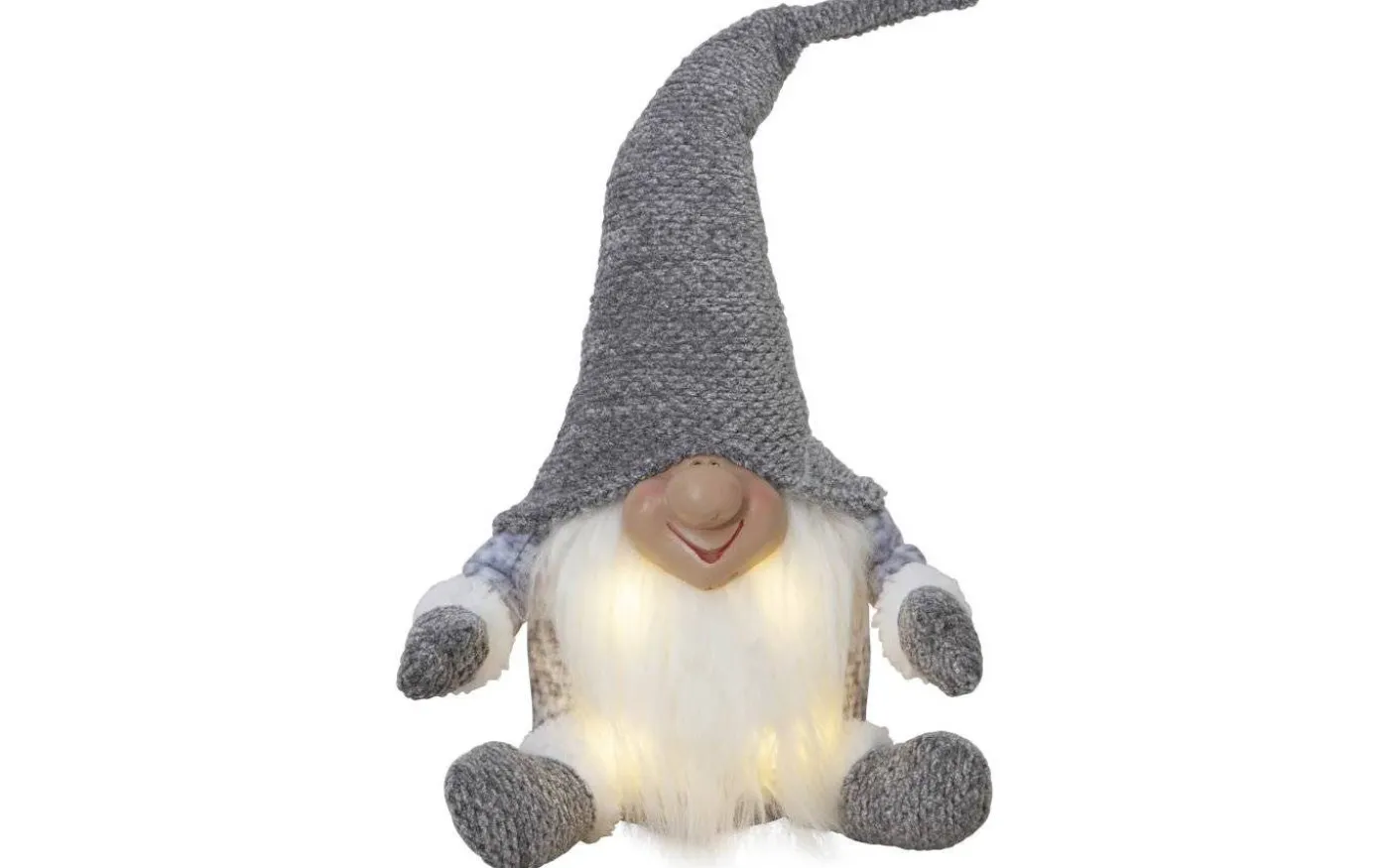 Joylight Batteridriven Tomte 34cm Grå