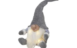 Joylight Batteridriven Tomte 34cm Grå