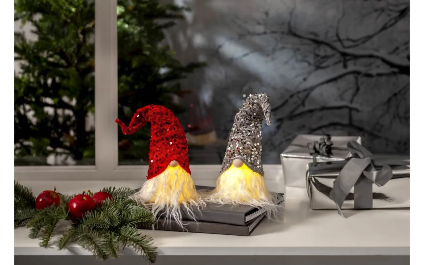 Joylight Dekorationsfigur Tomte 32cm Röd