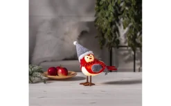 Star Trading Joylight Dekorationsfigur Fågel 23cm Röd* Batteri Julpynt Inomhus