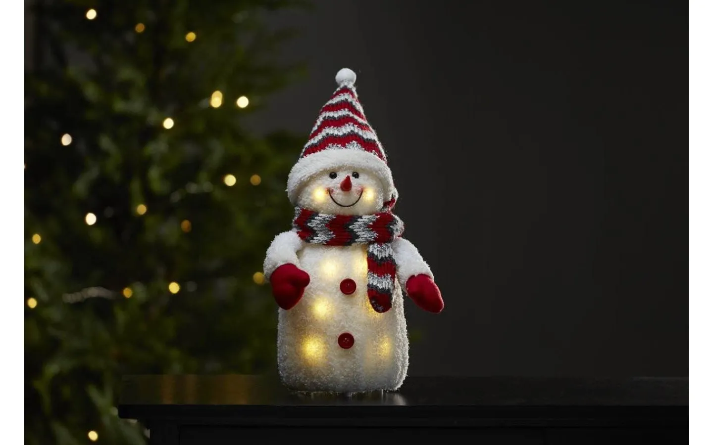 Star Trading Joylight Snögubbe Röd* Batteri Julpynt Inomhus