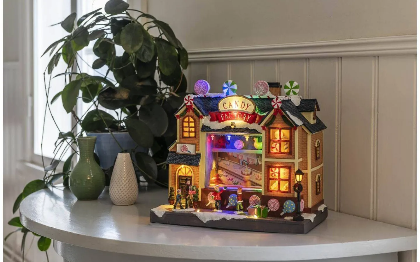 Julbyar Och Figurer<Konstsmide Juldekoration Godisfabrik med Musik